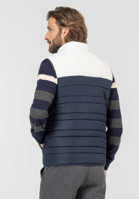 DOUDOUNE BLANC CASSE / INDIGO XYHOM Doudoune sans manches Homme blanc/bleu marine
