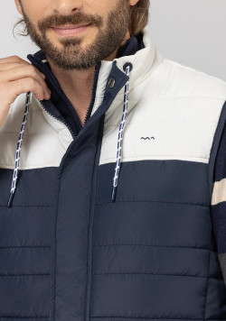 DOUDOUNE BLANC CASSE / INDIGO XYHOM