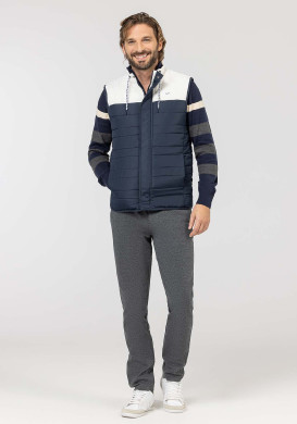 DOUDOUNE BLANC CASSE / INDIGO XYHOM Doudoune sans manches Homme blanc/bleu marine