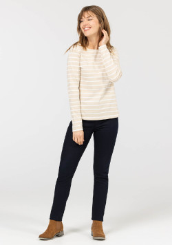 MARINIERE ML FOND BEIGE RAYE NATUREL PACAGE2