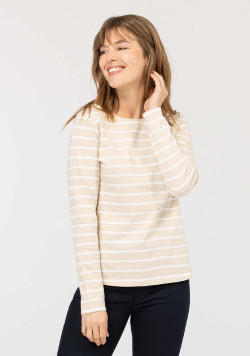 MARINIERE ML FOND BEIGE RAYE NATUREL PACAGE2