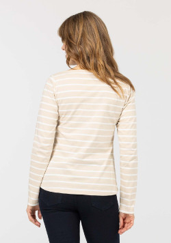 MARINIERE ML FOND BEIGE RAYE NATUREL PACAGE2