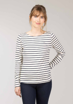 MARINIERE ML FOND GREGE RAYE INDIGO PACAGE2