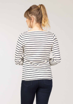 MARINIERE ML FOND GREGE RAYE INDIGO PACAGE2