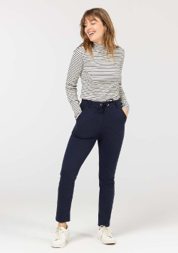 MARINIERE ML FOND GREGE RAYE INDIGO TOLIE