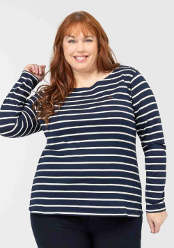 MARINIERE ML FOND INDIGO RAYE GREGE PACAGE2