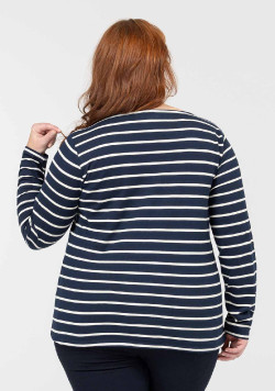 MARINIERE ML FOND INDIGO RAYE GREGE PACAGE2
