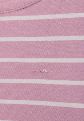 MARINIERE ML FOND ROSE RAYE GREGE PACAGE2 Marinière manches longues rose Femme