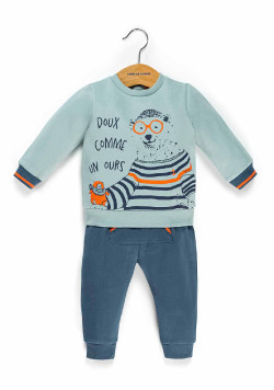 PANTALON + HAUT BLEU EGUMO