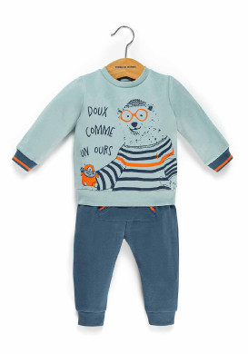PANTALON + HAUT BLEU EGUMO