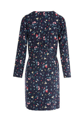 ROBE ML IMPRIME BLEU NUIT ISABO Robe manches longues imprimé bleu nuit Femme