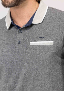 POLO ML GRIS CHINE ODARO