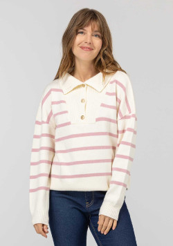 Pull marin rose Femme