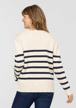 PULL FOND GREGE RAYE INDIGO KALUGA