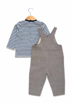 SALOPETTE LONGUE + HAUT GRIS EGRILO