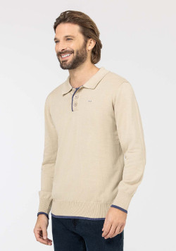 Pull beige Homme