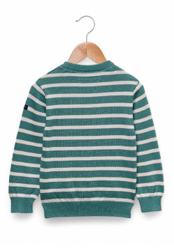 PULL FOND GREGE RAYE VERT KAGANA