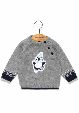 PULL GRIS CHINE KITOUM PULL GRIS CHINE KITOUM