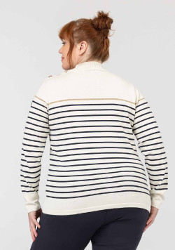 PULL FOND NATUREL RAYE INDIGO BORICHA2