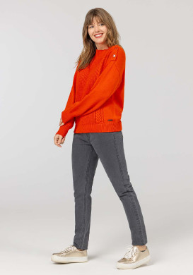 PULL ORANGE KALMIE Pull orange Femme