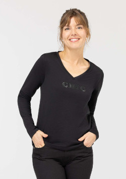 TEE SHIRT ML NOIR TAMYL