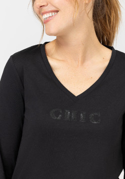 TEE SHIRT ML NOIR TAMYL