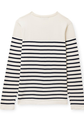 Pull marin rayé bleu marine femme