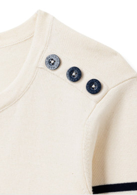 Pull marin rayé bleu marine femme