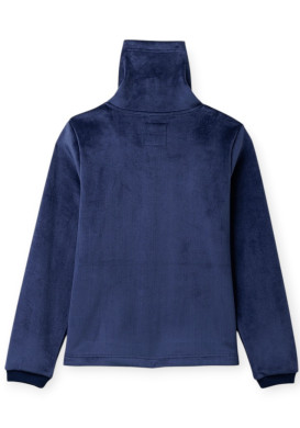 VESTE ML INDIGO VOLYA Veste zippée effet velours bleu femme