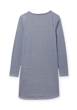 CHEMISE DE NUIT FOND GREGE RAYE INDIGO YULIA