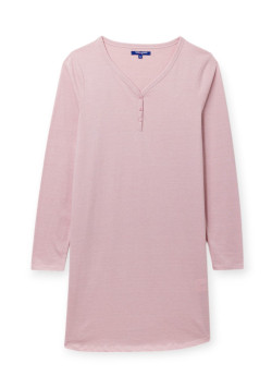 CHEMISE DE NUIT FOND GREGE RAYE ROSE YULIA