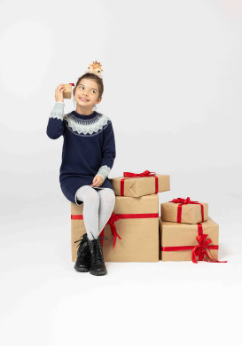 Robe pull de noël Fille Robe pull de noël Fille