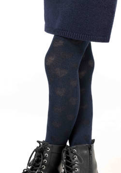 Collants Fille bleu marine