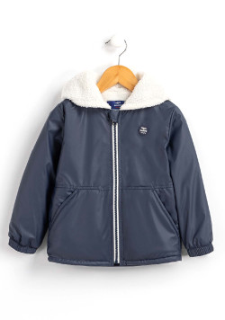 Coupe vent Garçon bleu marine doublé sherpa
