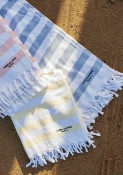Fouta rayée jaune