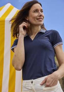 Polo bleu marine Femme