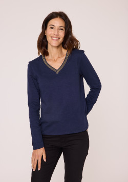 TEE SHIRT MC INDIGO TILAC
