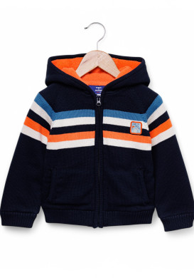 VESTE TRICOT DOUBLEE BLEU NAVY VILION VESTE TRICOT DOUBLEE BLEU NAVY VILION