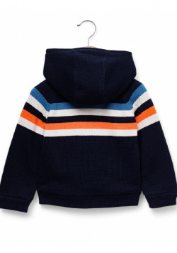 VESTE TRICOT DOUBLEE BLEU NAVY VILION