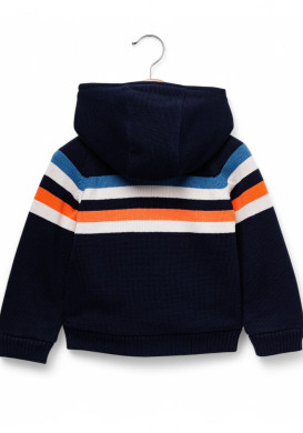VESTE TRICOT DOUBLEE BLEU NAVY VILION VESTE TRICOT DOUBLEE BLEU NAVY VILION
