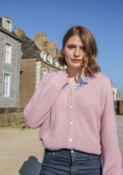 Gilet rose Femme
