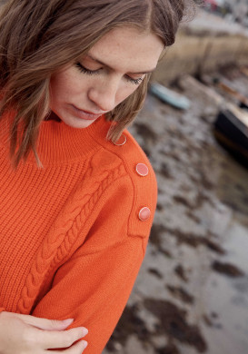 Pull orange Femme Pull orange Femme