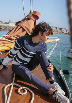 Pull marin Femme à boutons
