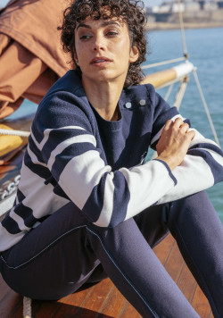 Pull marin Femme à boutons