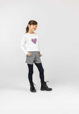 Short argent Fille