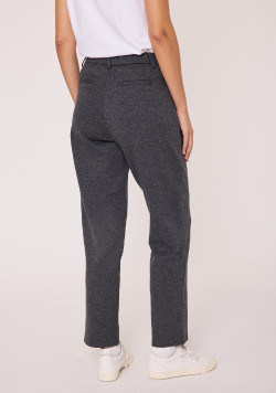 Pantalon gris Femme taille élastiquée