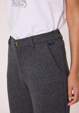 Pantalon gris Femme taille élastiquée Pantalon gris Femme taille élastiquée