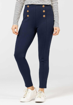 Pantalon milano 7/8ème bleu marine Femme