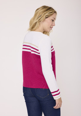Pull en laine Made in France framboise Femme Kolette