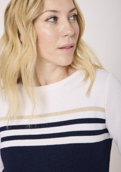 Pull en laine Made in France marine Femme Kolette